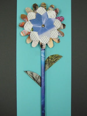 Recycled Magazine Flowers