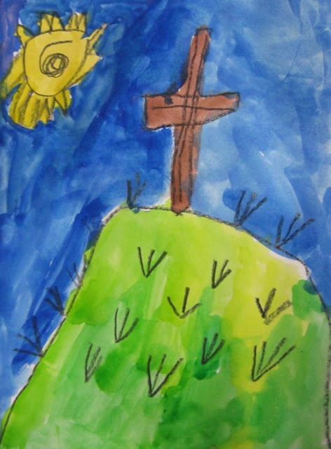 Crayon Resist Easter Card