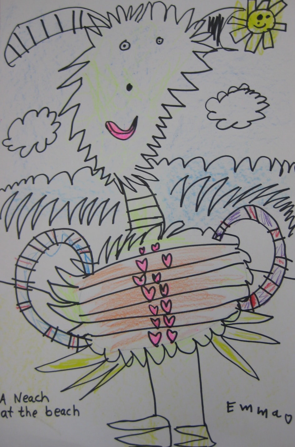 Kindergarten art inspired by Dr. Seuss
