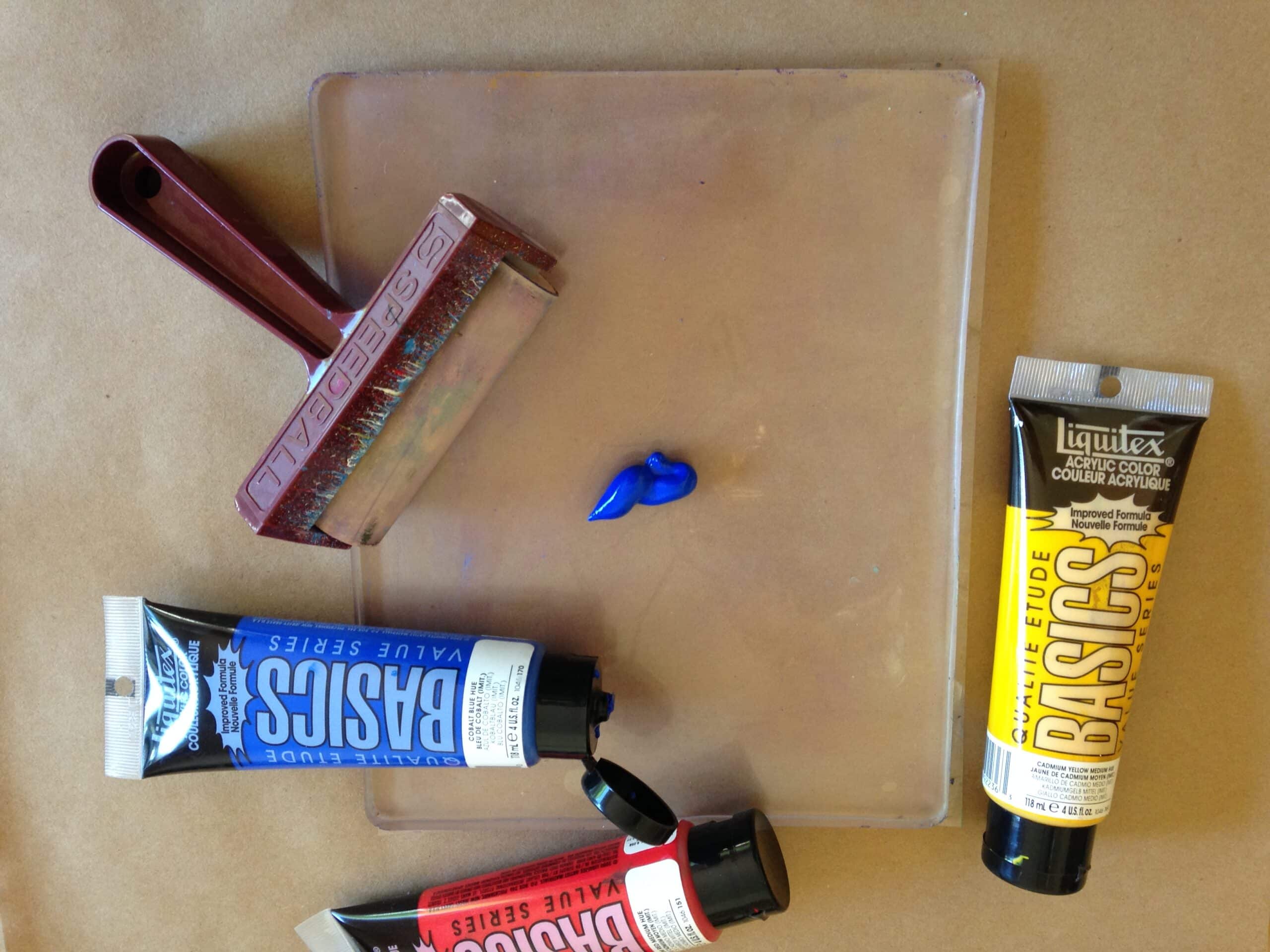 Steps for making a Gelli print