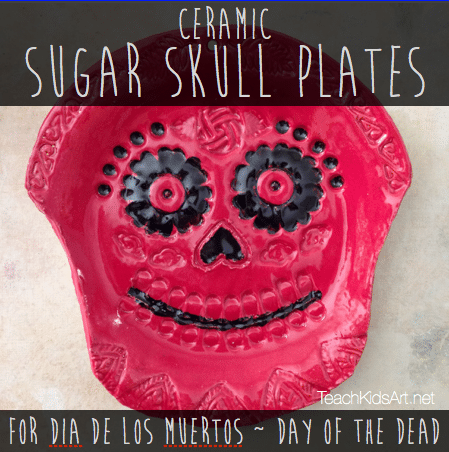 Ceramic Sugar Skull Plates for Dia de los Muertos