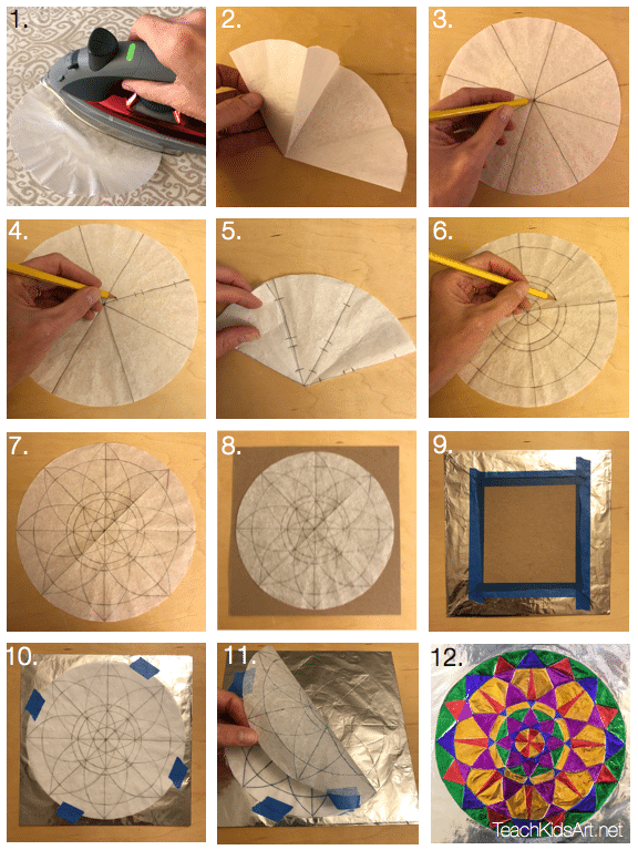 Steps for making a "No Measure Mandala"