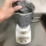 Drop some clay scraps in an old blender.